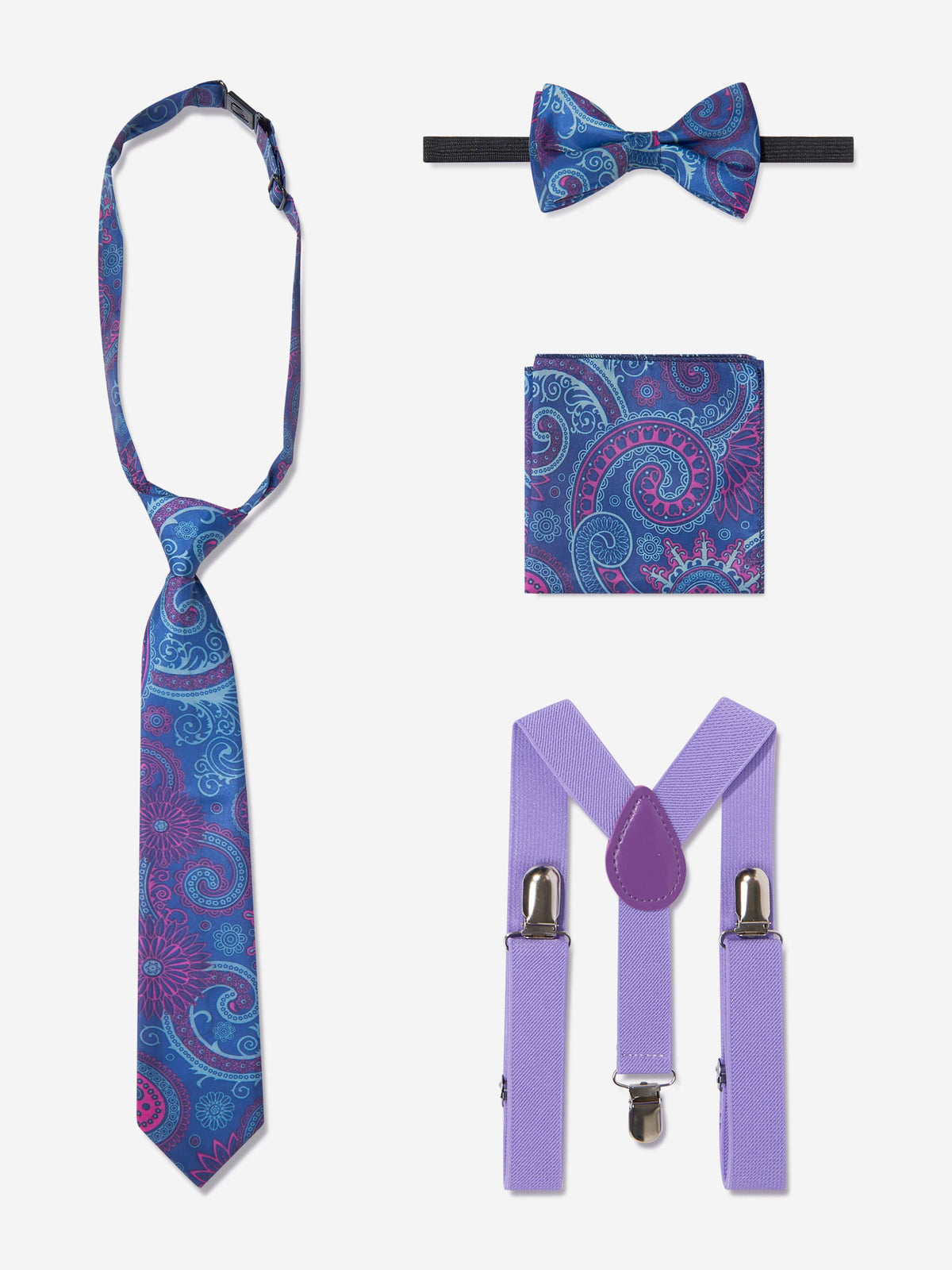 SUITLAB London Boys 7 Piece Suit Set in Purple