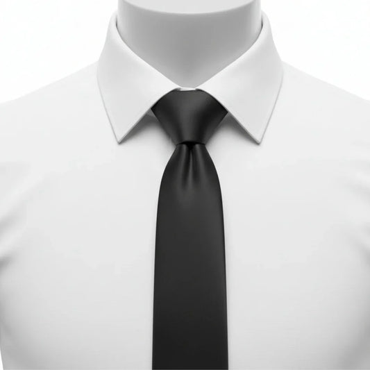 Men's Black Classic Formal Satin Tie