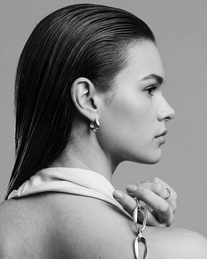 Milos Wave Hoops | Sterling Silver
