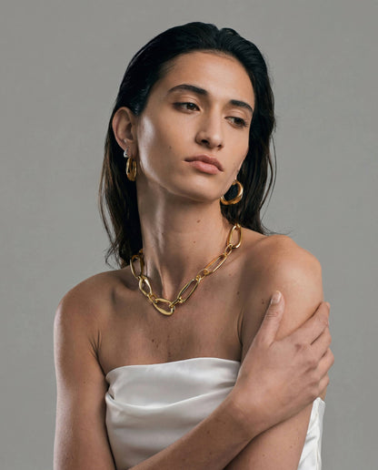 Seren Large Hoops | Gold Vermeil