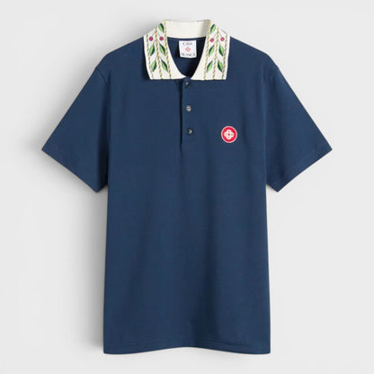 Classic Laurel Pique Polo Navy