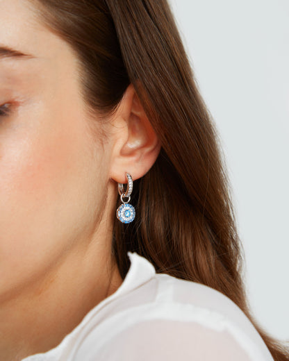 Something Blue Drop Earrings: Silver