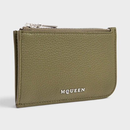 Sling Logo Card Holder Grainy Military Silver