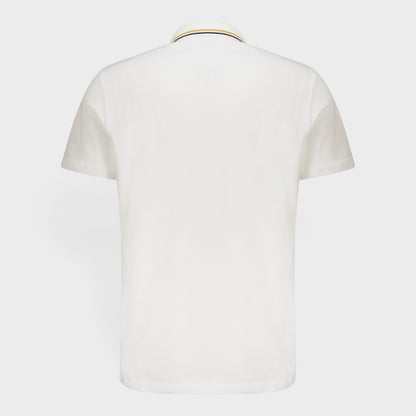 Logo Short Sleeve Cotton Polo Shirt White