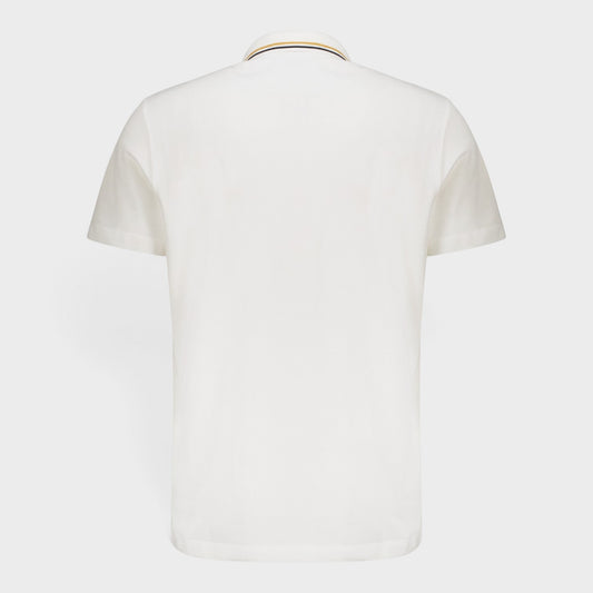 Logo Short Sleeve Cotton Polo Shirt White
