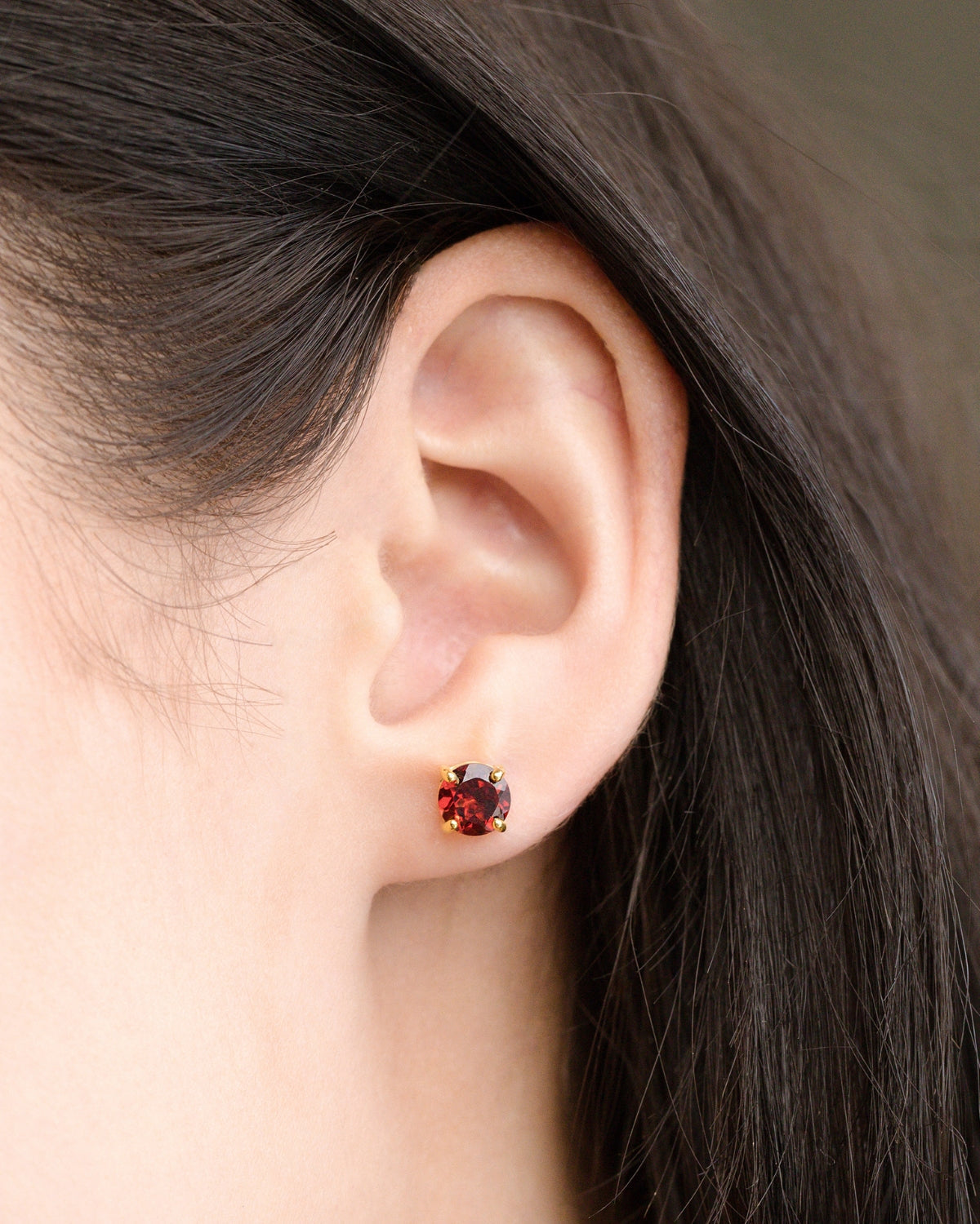 Garnet Everyday Jewellery Gift Set in 18k Gold Vermeil