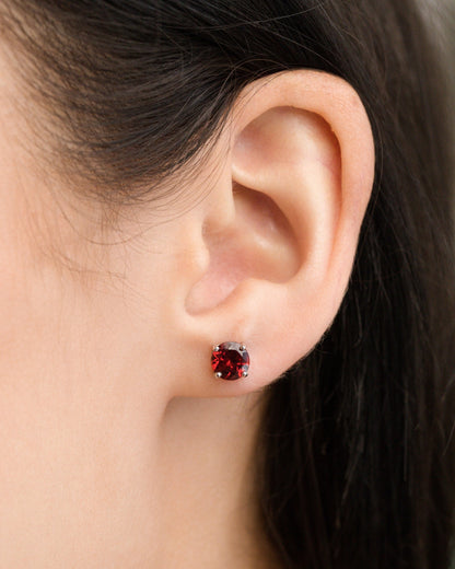 Garnet Everyday Jewellery Gift Set in Sterling Silver