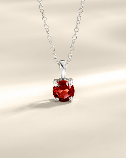 Garnet Everyday Jewellery Gift Set in Sterling Silver