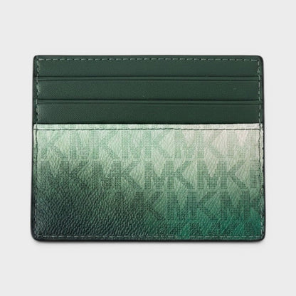 Logo Tall Card Case Cooper Moss Green Multi