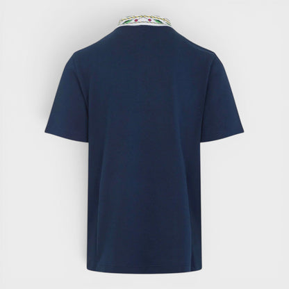 Classic Laurel Pique Polo Navy