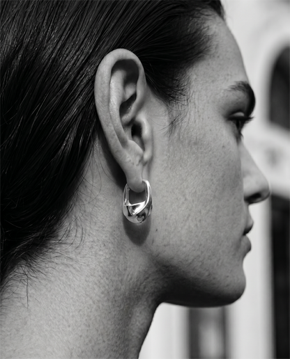 Elya Hoops | Sterling Silver
