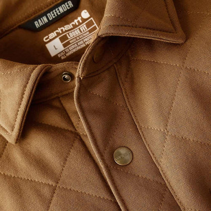 Carhartt 107270 Rain Defender Loose Fit Heavyweight Quilted Snap Front Shirt Jac