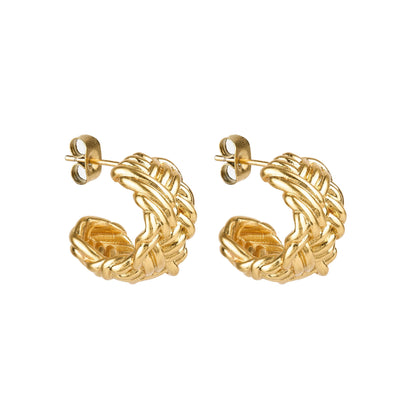 Herringbone Hoops