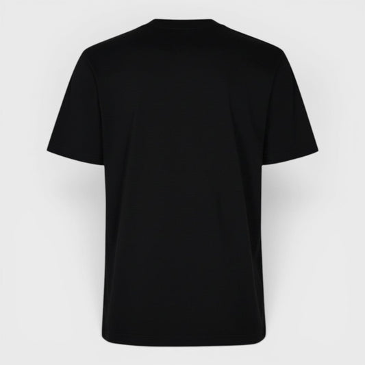 Playful Eagle Screen Printed T-Shirt Black