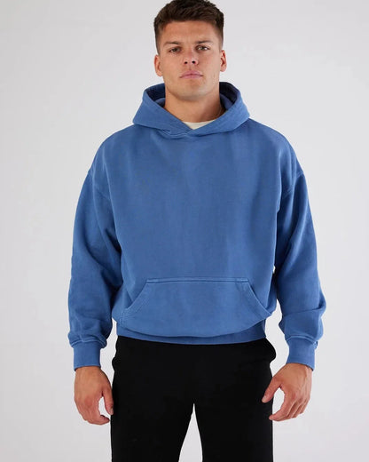 Antibes Heavyweight Hoodie Blue