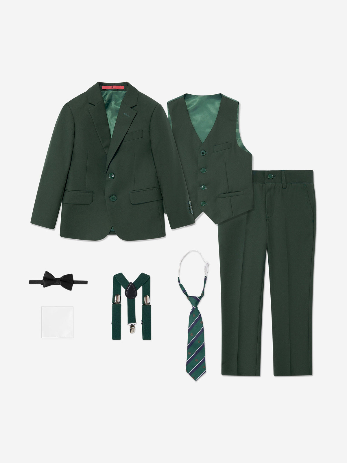 SUITLAB London Boys 7 Piece Suit Set in Green