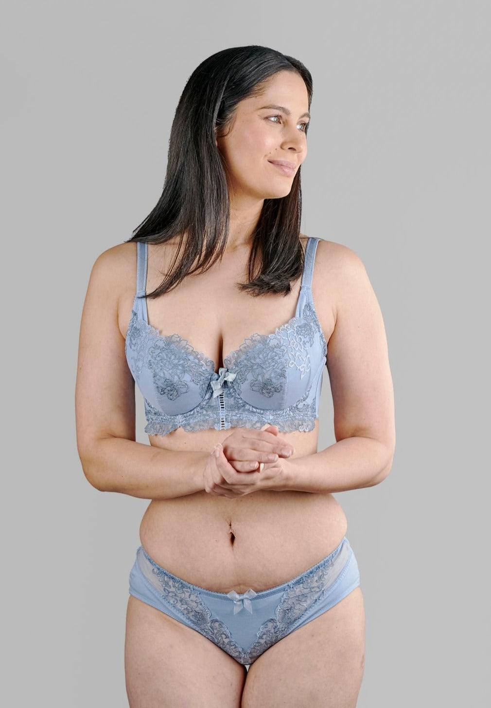 Ashley Embroidery Silk & Organic Cotton Supportive Plunge Bra