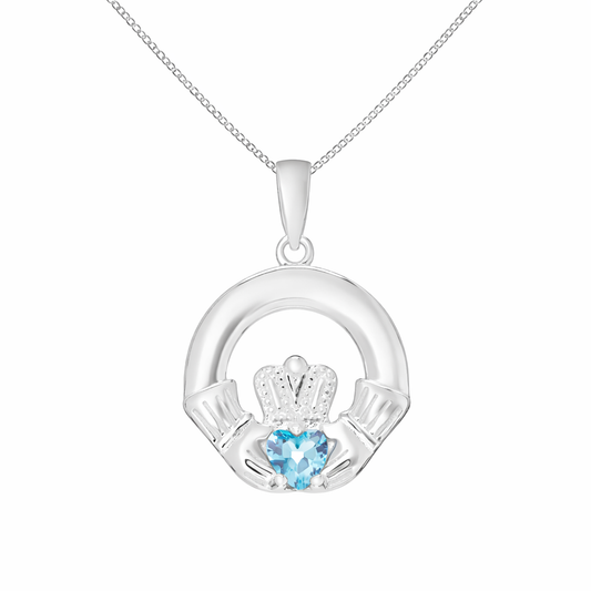March Birthstone Claddagh Jewellery Set
