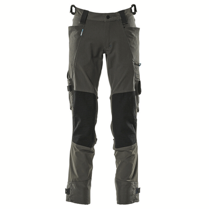 Mascot Adanced 17079 Water-Repellent Stretch Kneepad Work Trouser Grey Dark Anthracite / 27" Waist, 32" Leg