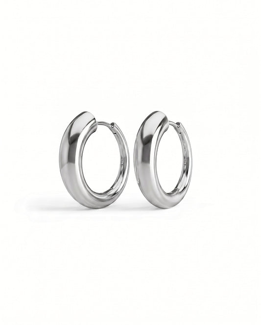 Nia Large Hoops | Sterling Silver