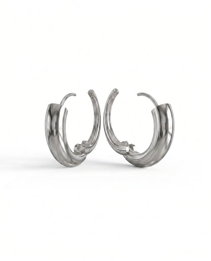 Nia Large Hoops | Sterling Silver