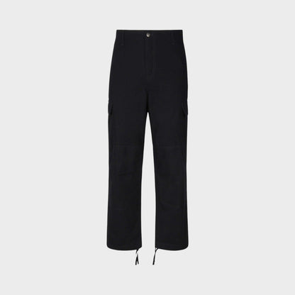 Regular Cargo Cotton Pants Black
