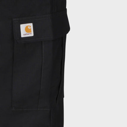 Regular Cargo Cotton Pants Black