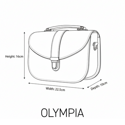Olympia Handmade Leather Bag - Marsala Red