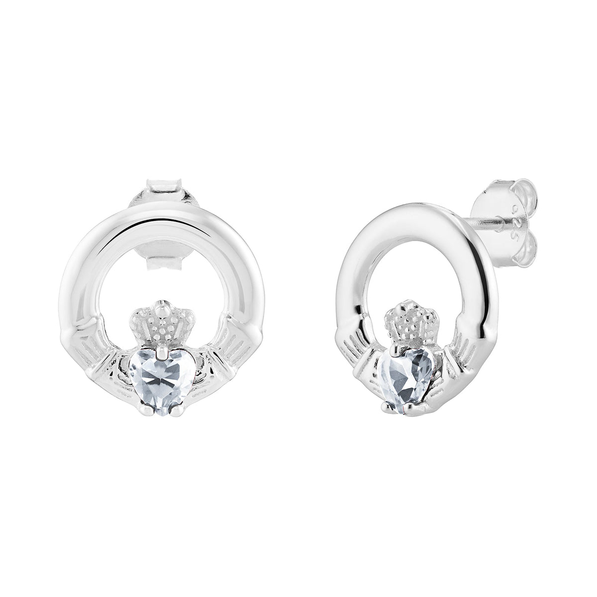 April Birthstone Claddagh Jewellery Set