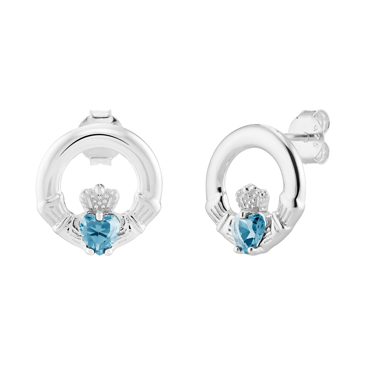 March Birthstone Claddagh Jewellery Set