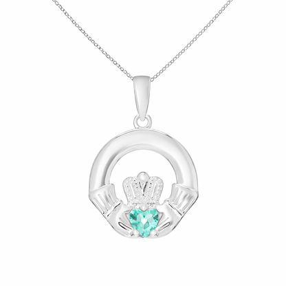 December Birthstone Claddagh Jewellery Set
