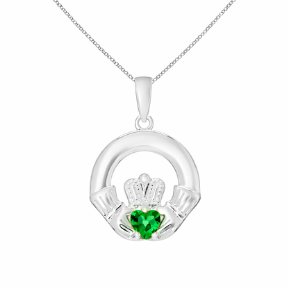 May Birthstone Claddagh Jewellery Set