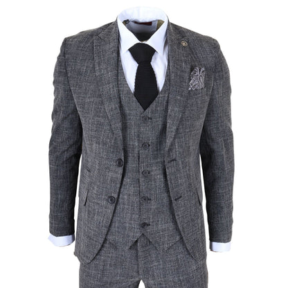IM33 - Men's Black 3 Piece Tailored Fit Suit