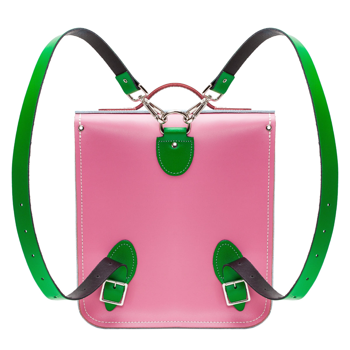 Handmade Leather City Backpack - Classic Kaleidoscope