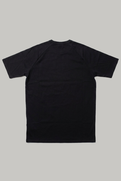 Hoxton Raglan Sleeve Fitted T-shirt - Black
