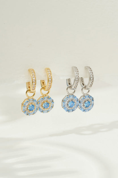 Something Blue Drop Earrings: Silver