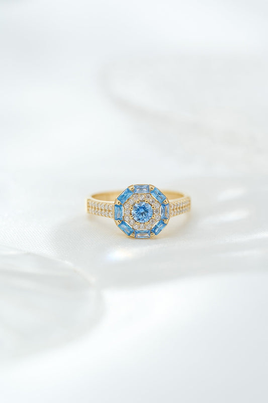 Something Blue Ring: Gold