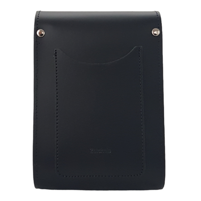 Handmade Leather Festival Phone Bag - Black