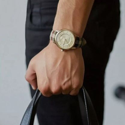 Burberry BU10001 The City Men's Gold & House Check Watch