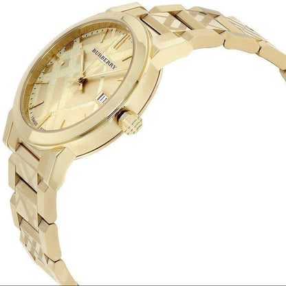 Burberry BU9038 The City Unisex Gold & Champagne Watch