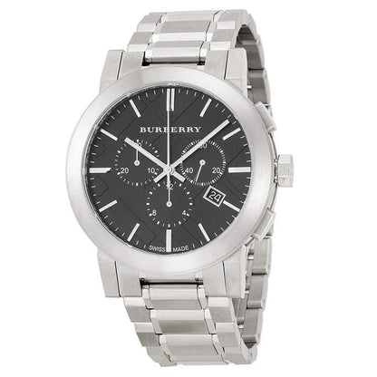Burberry BU9351 The City Men's Silver & Black Chronograph Watch
