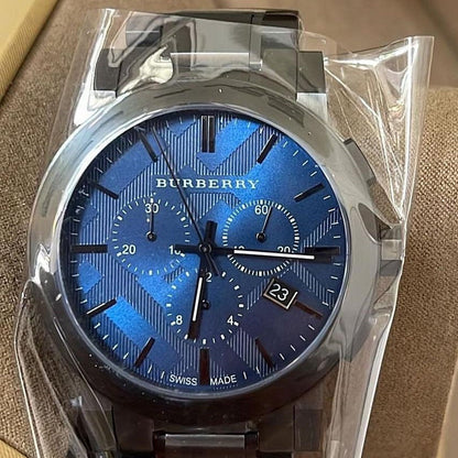 Burberry BU9365 The City Men's Gunmetal & Blue Watch