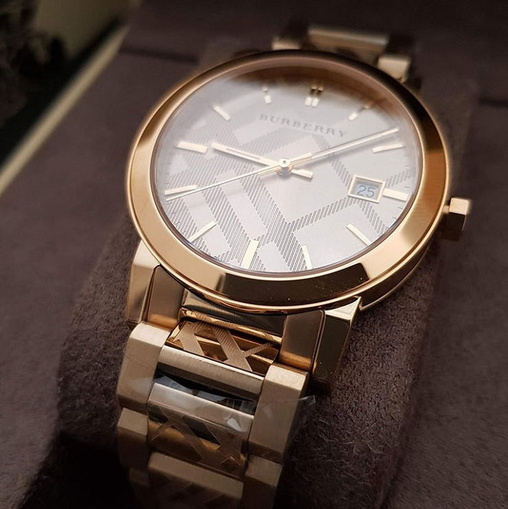 Burberry BU9038 The City Unisex Gold & Champagne Watch