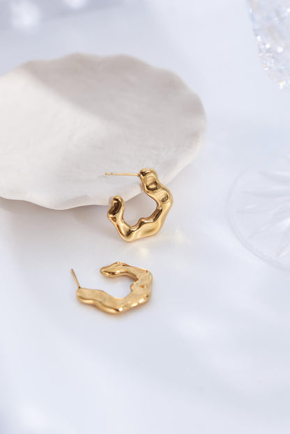 Gold Lava Hoops