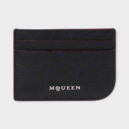 Leather Logo Card Holder Black