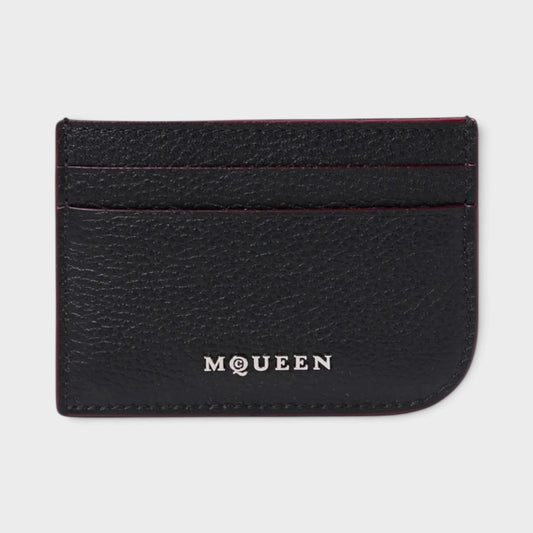 Leather Logo Card Holder Black