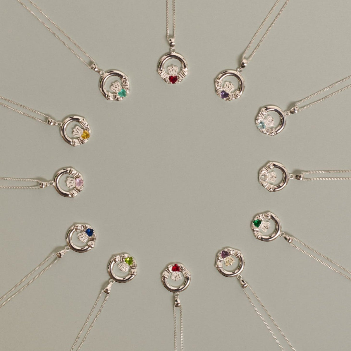 May Birthstone Claddagh Jewellery Set