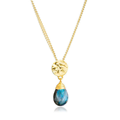 Classic Athena Kate Gemstone Necklace: Labradorite