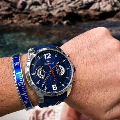 Tommy Hilfiger 1791476 Decker Men's Blue Silicone Watch