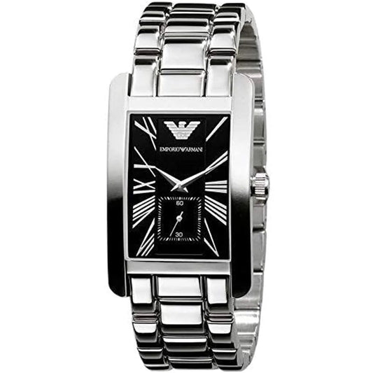 Emporio Armani AR0156 Classic Men's Rectangular Silver Watch